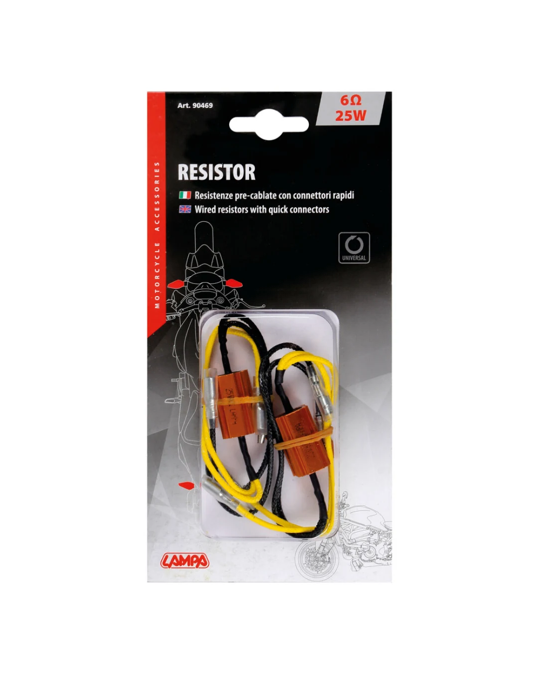 Резистори за LED мото мигачи  - 2броя 90469