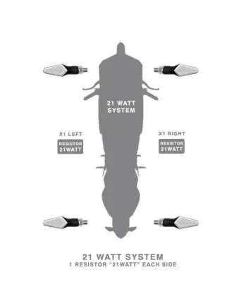РЕЗИСТОРИ ЗА LED МОТО МИГАЧИ BARRACUDA 21WATT