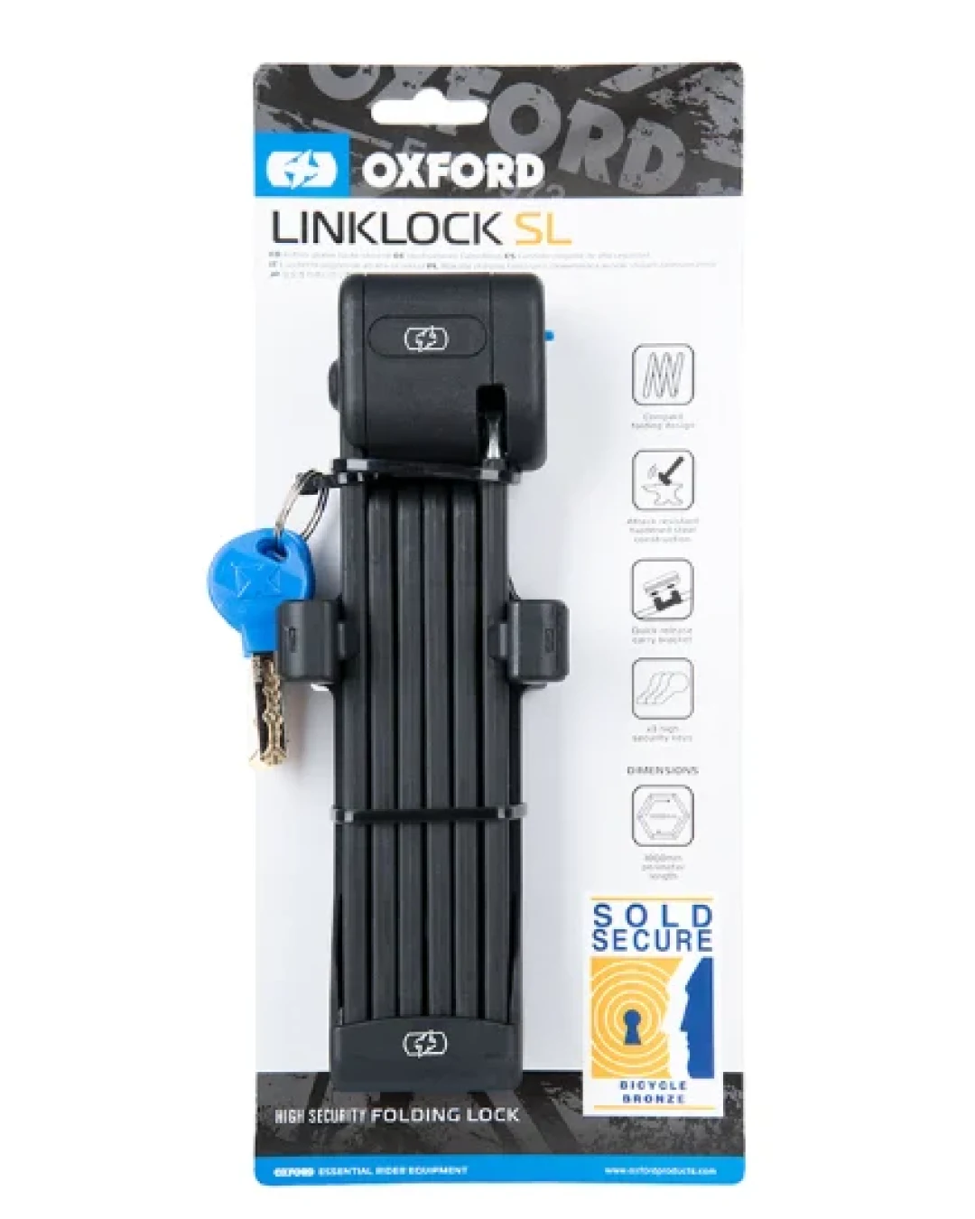 Сгъваема ключалка OXFORD LinkLock SL