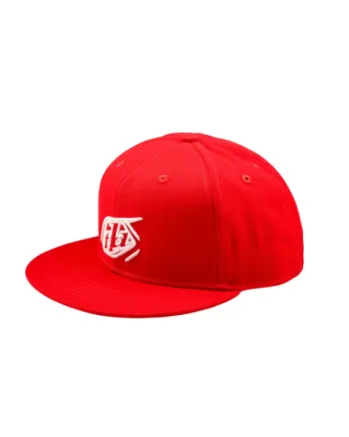 Шапка Troy Lee Designs Flat Bill Snapback Badge Red