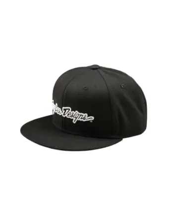 Шапка TROY LEE DESIGNS Flat Bill Snapback Signature - BLACK
