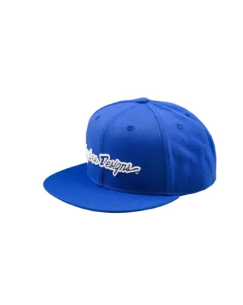 Шапка Troy Lee Designs Flat Bill Snapback Signature - Blue