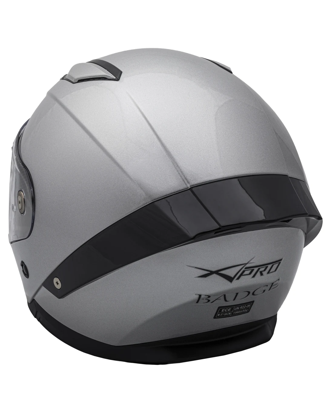 Шлем за мотор A-PRO BADGE SILVER