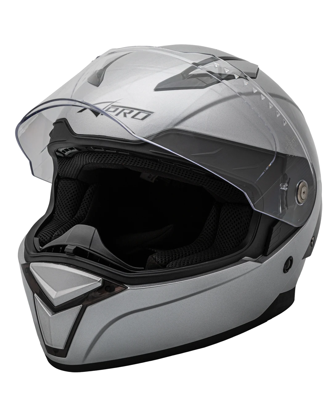 Шлем за мотор A-PRO BADGE SILVER