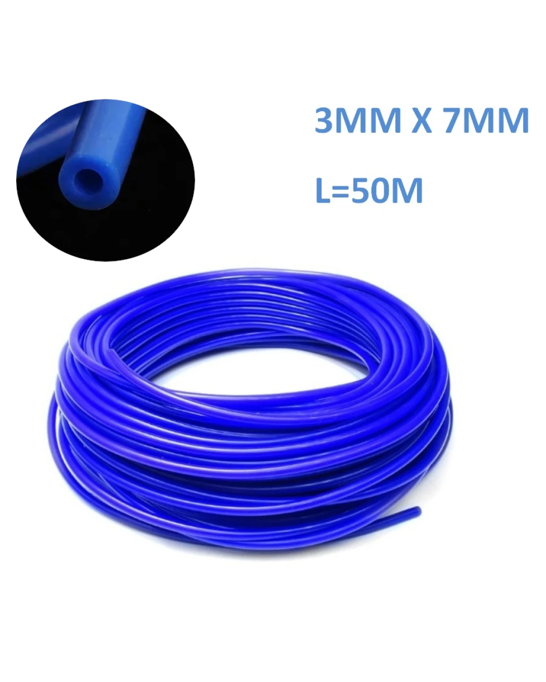 Силиконов вакуумен маркуч 3 x 7mm 50М