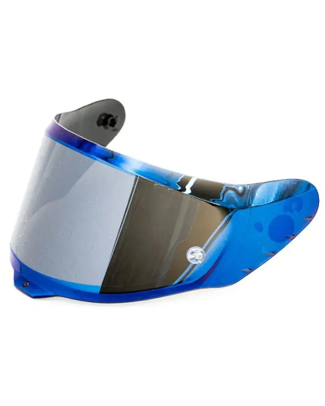 Син иридиев визьор за каска AIROH GP800 BLUE Mirrored