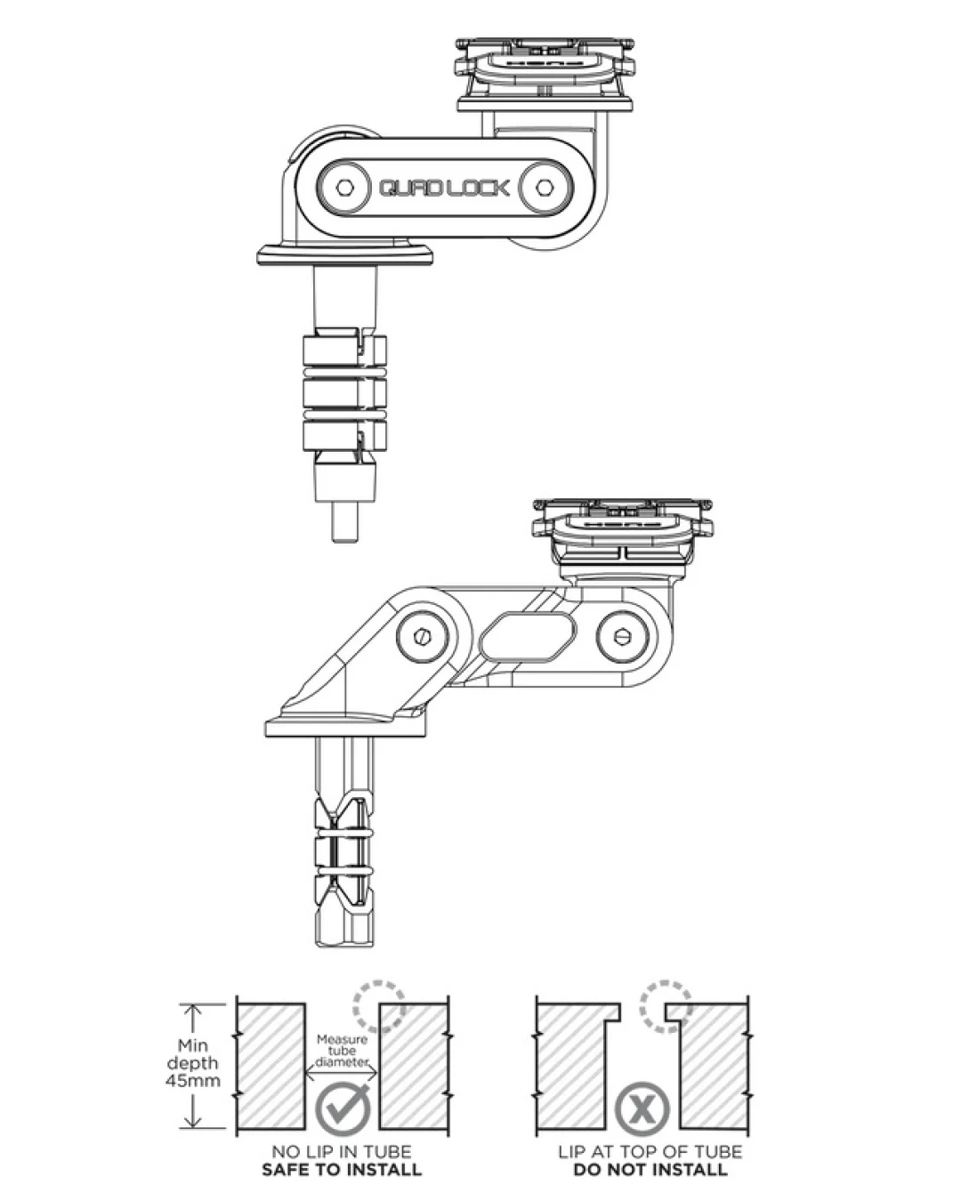 Система за монтаж QUAD LOCK Fork Stem Mount