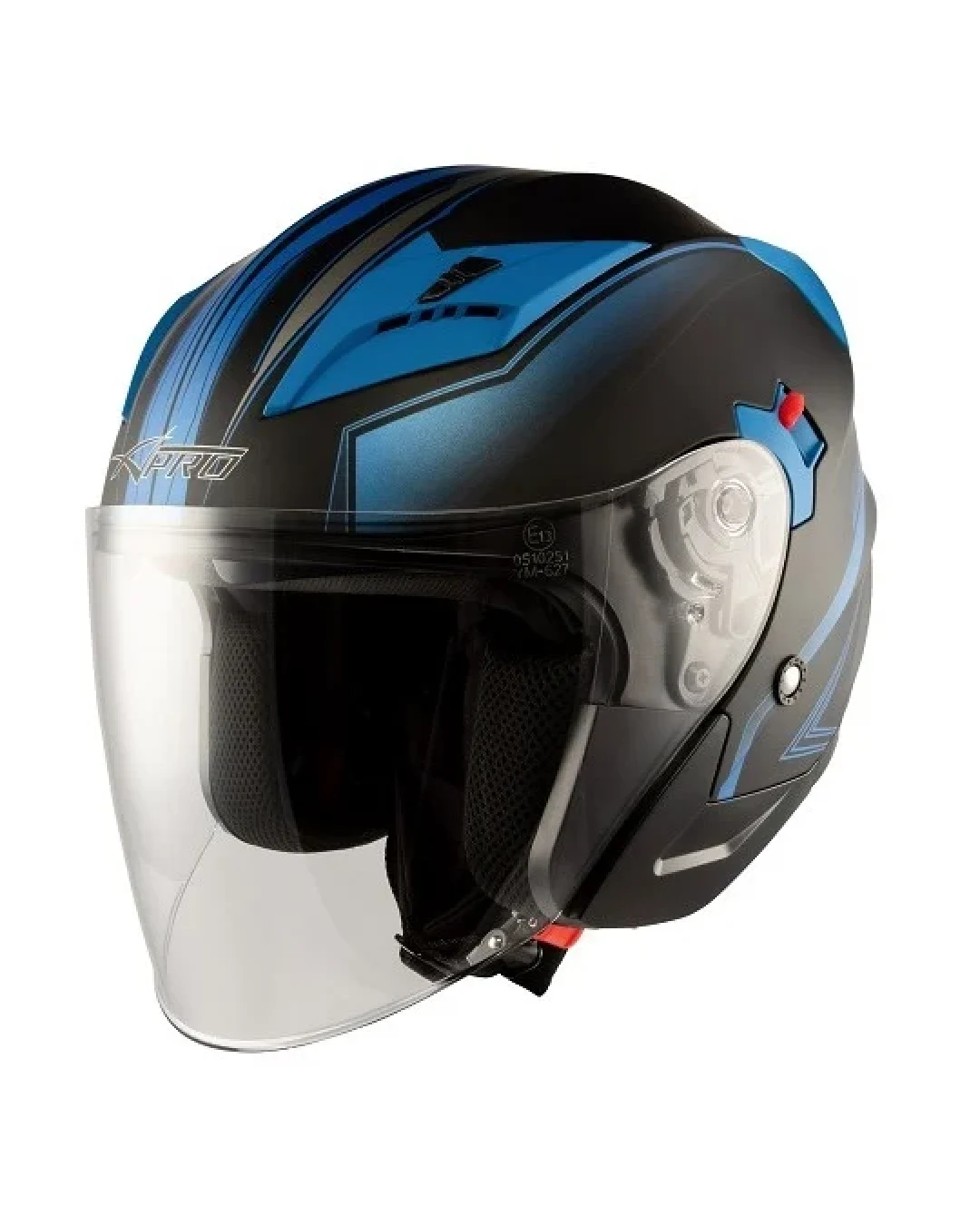 Скутер каска APRO YORK MATT BLUE