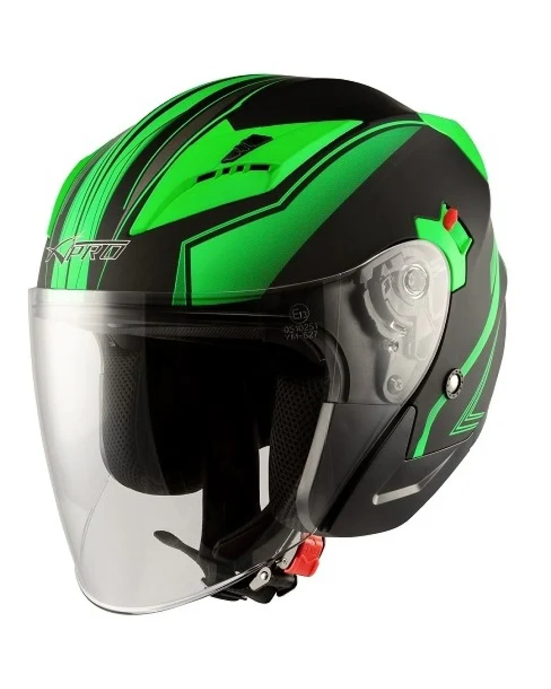 Скутер каска APRO YORK MATT GREEN