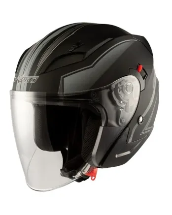 Скутер каска APRO YORK MATT SILVER