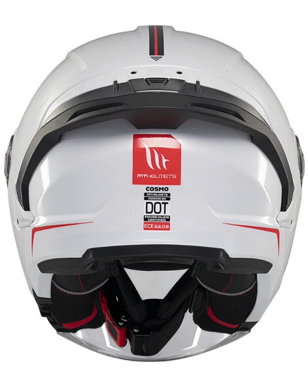 Скутер каска MT COSMO SV SOLID A0 GLOSS WHITE