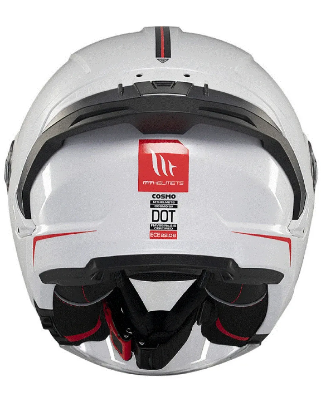 Скутер каска MT COSMO SV SOLID A0 GLOSS WHITE