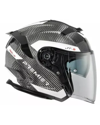 Скутерова каска Premier JT5 Carbon MA 8 BLACK/WHITE