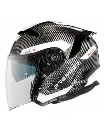 Скутерова каска Premier JT5 Carbon MA 8 BLACK/WHITE