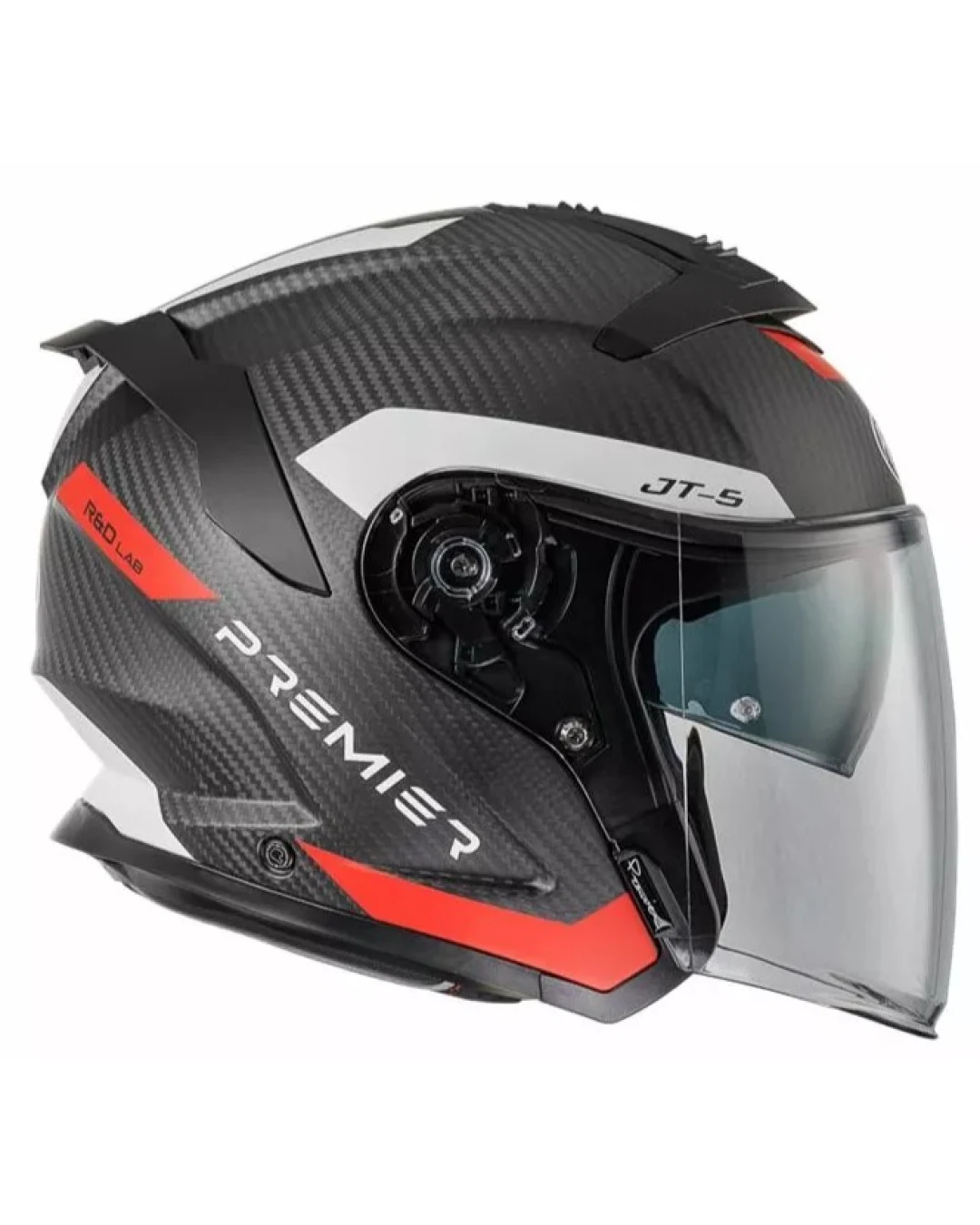 Скутерова каска Premier JT5 Carbon MA BLACK/RED