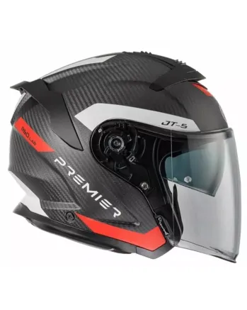 Скутерова каска Premier JT5 Carbon MA BLACK/RED