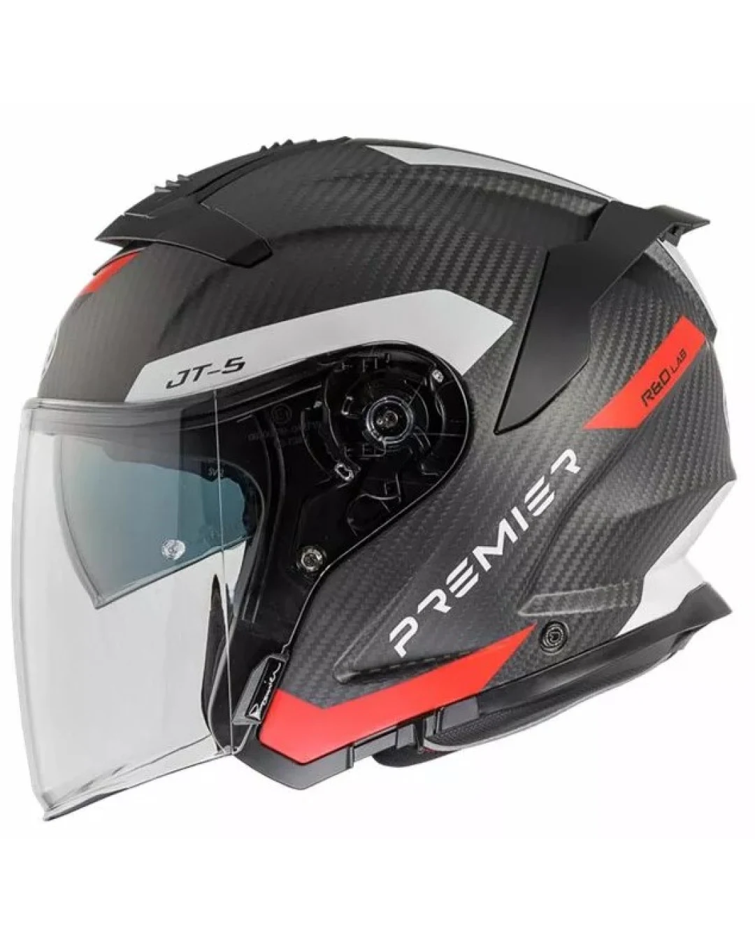 Скутерова каска Premier JT5 Carbon MA BLACK/RED