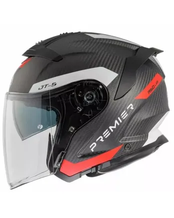 Скутерова каска Premier JT5 Carbon MA BLACK/RED
