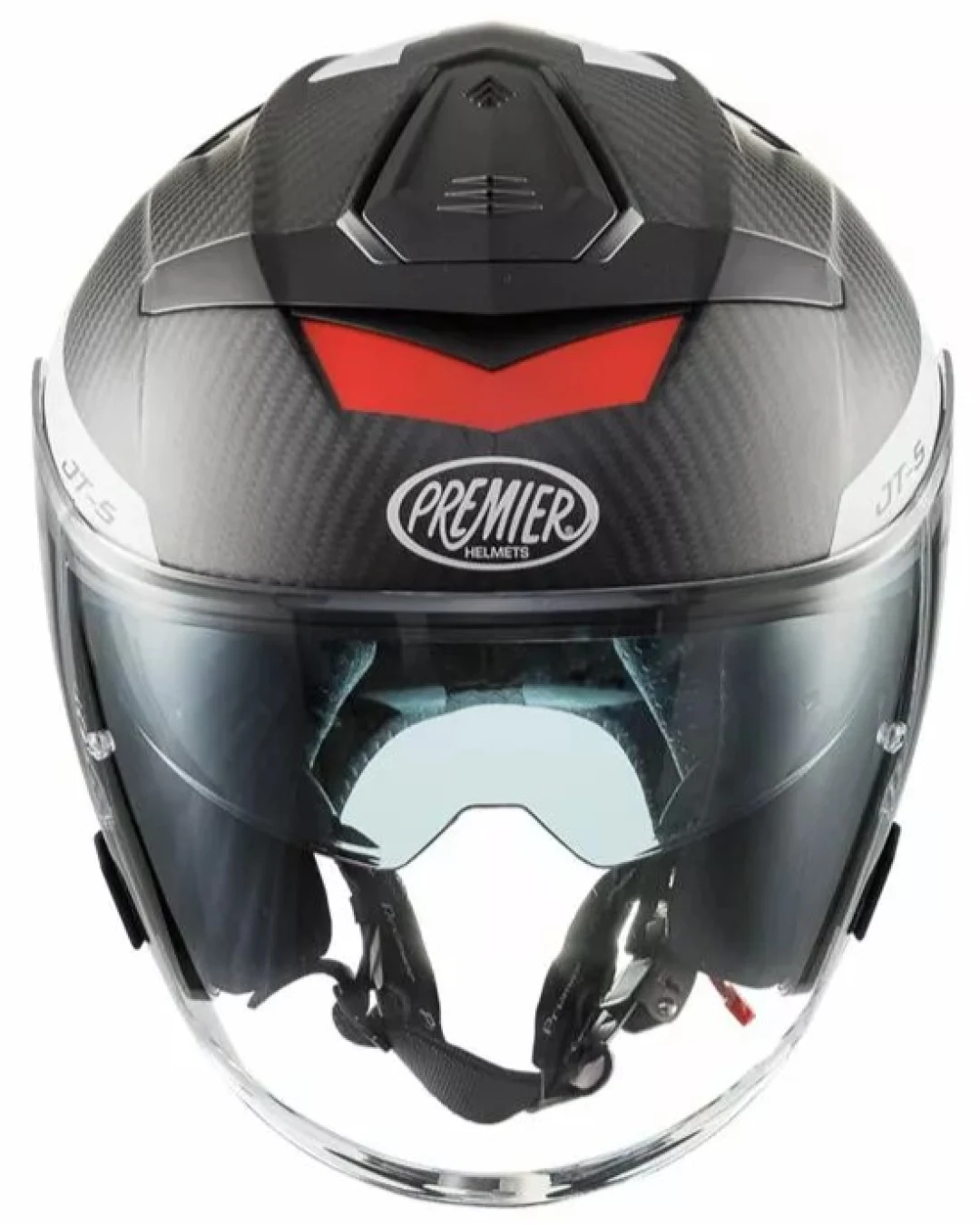 Скутерова каска Premier JT5 Carbon MA BLACK/RED