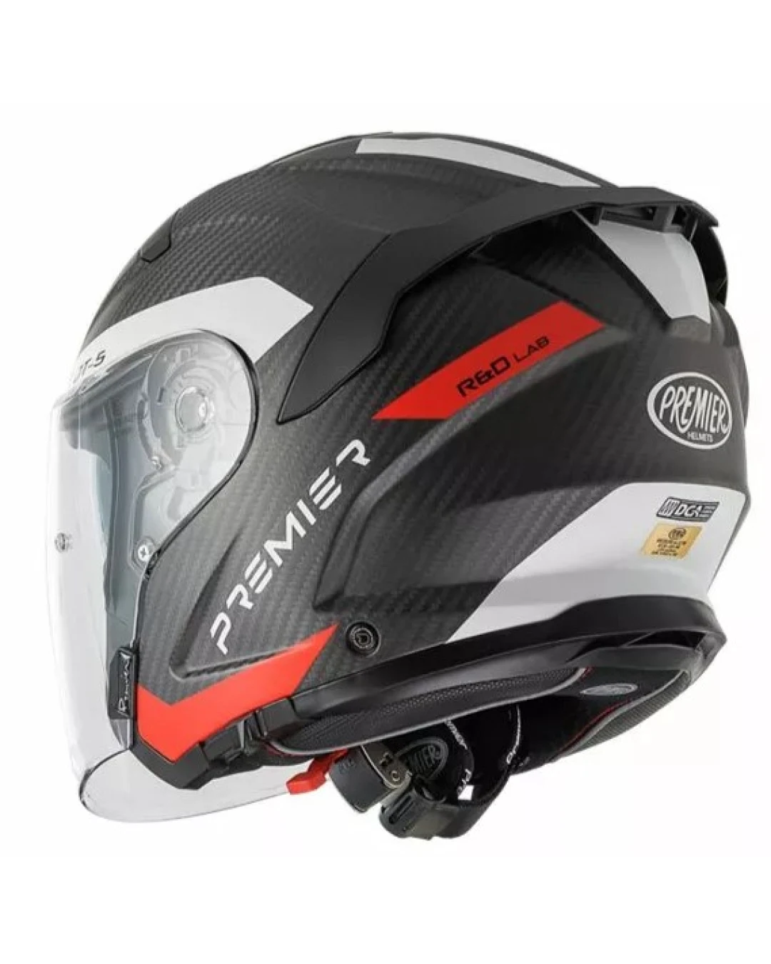 Скутерова каска Premier JT5 Carbon MA BLACK/RED