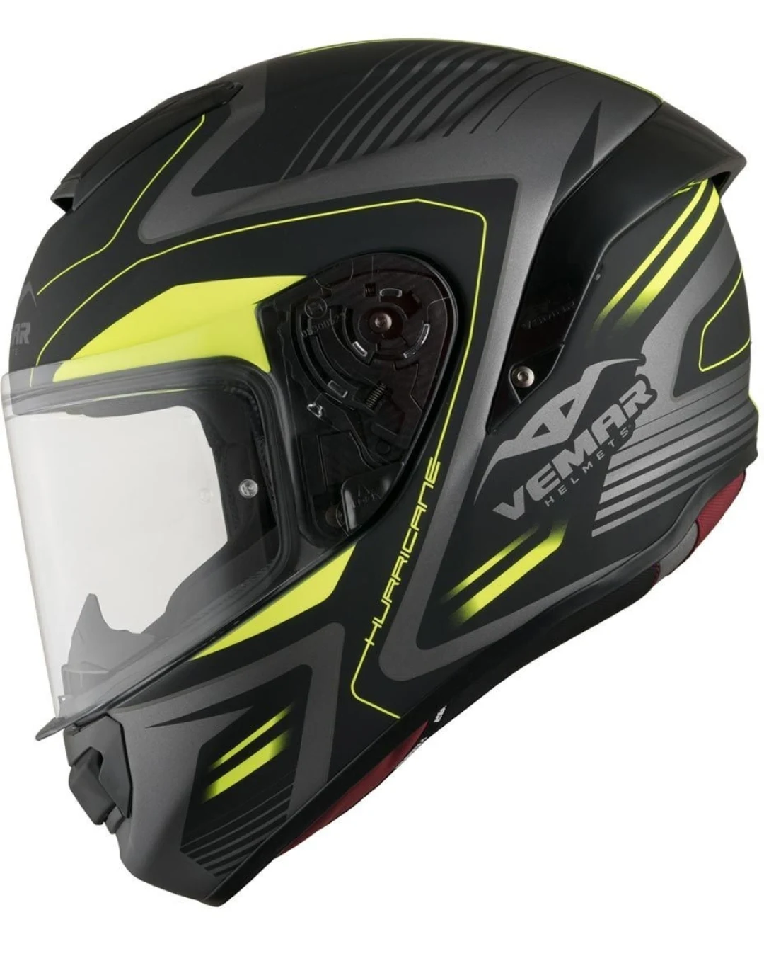 Спортна каска VEMAR HURRICANE LASER MATT SILVER/FLUO YELLOW