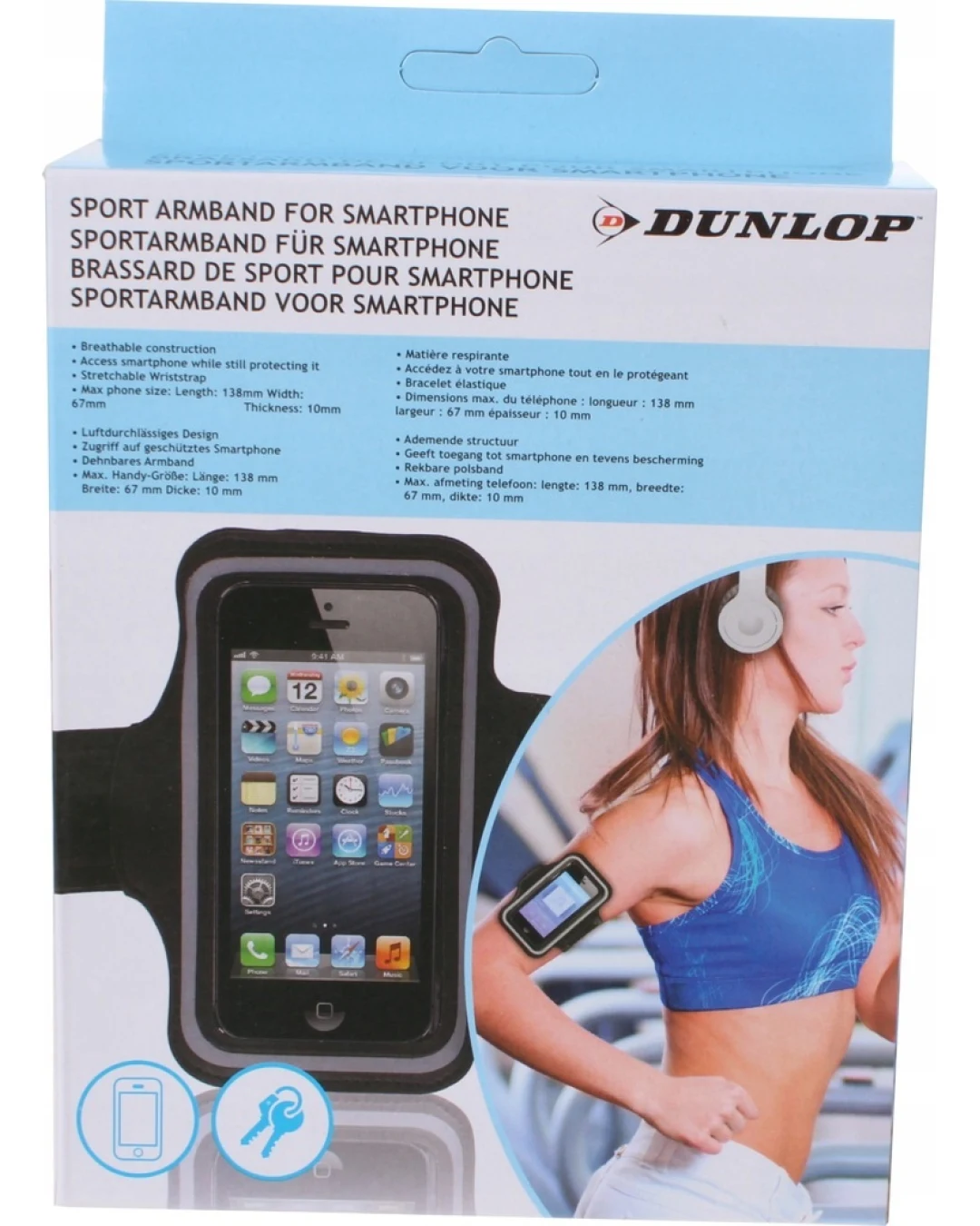 Спортна лента за ръка за смартфон телефон за фитнес колоездене и др. Dunlop