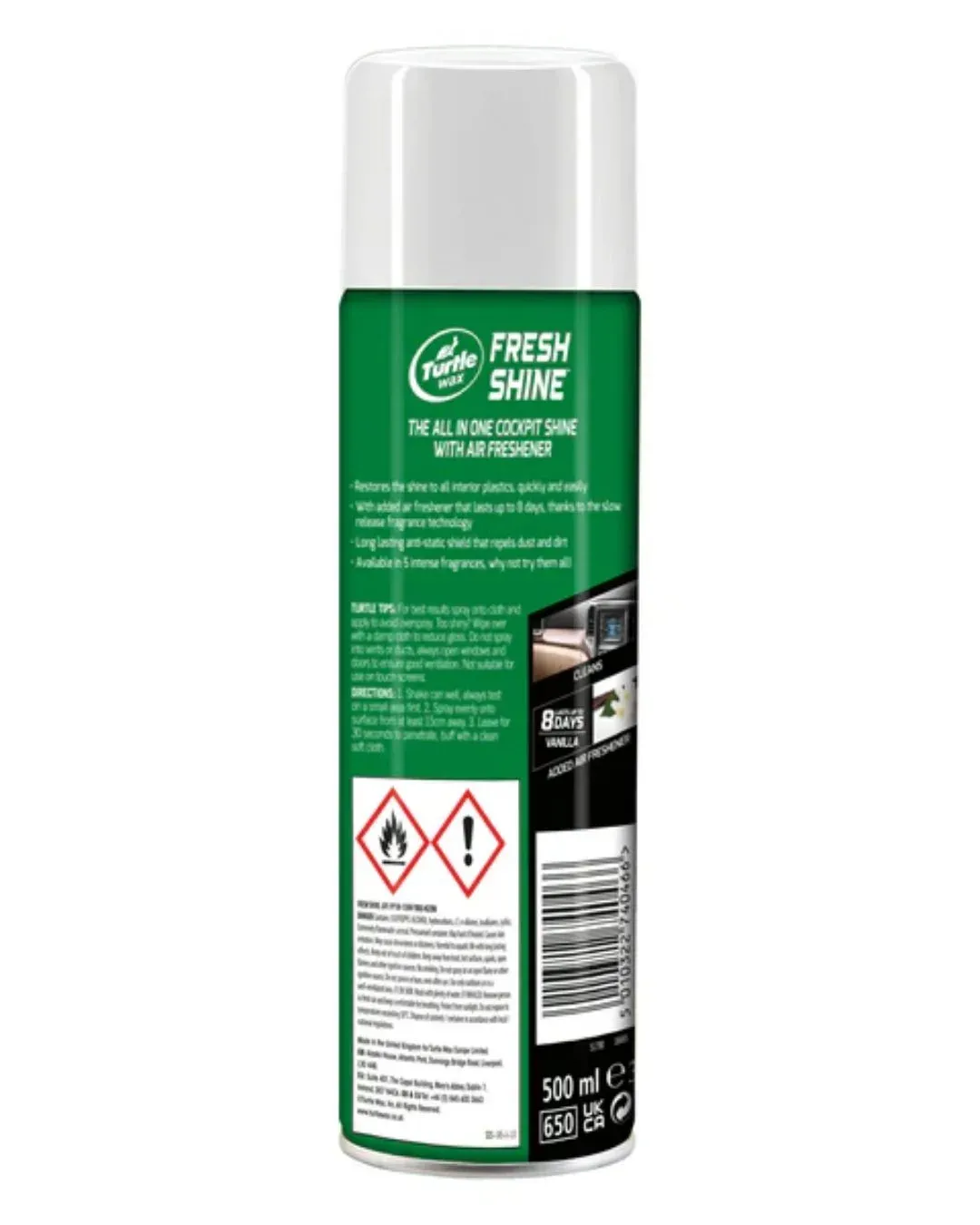 Спрей за табло Turtle Wax Fresh Shine 500 ml Vanilla