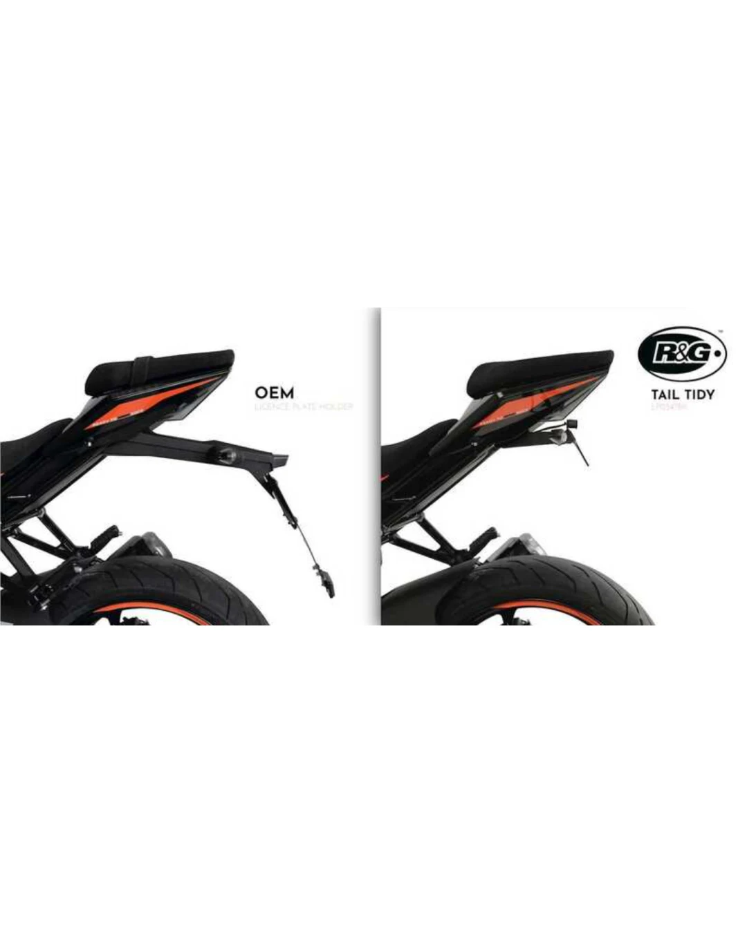 Стойка за номер R&G RACING License Plate Holder Black KTM RC 390 22-26 / 125 22-26