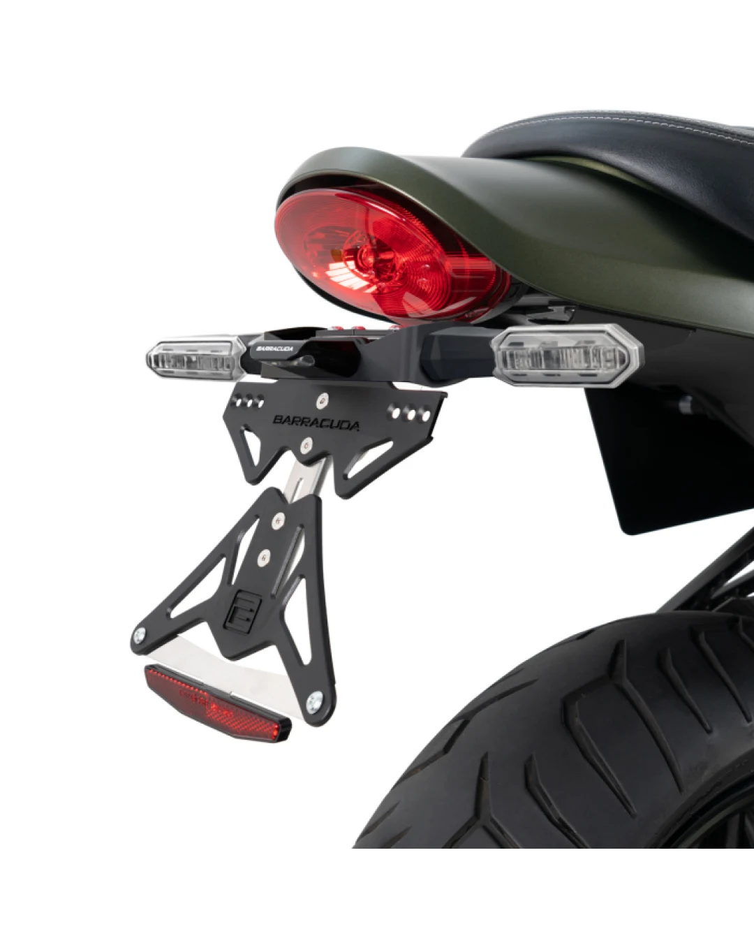 Стойка за номер специално за оригинални LED мигачи BARRACUDA Kawasaki Z900 RS (2018-2022)