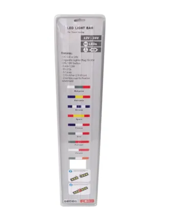 Светещ лед бар 120 cm (2 х 60 cm) 93 LED 12V - 24V синьо-бяло GR Greece флаг знаме Гърция