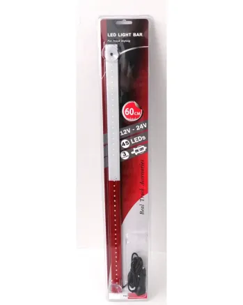Светещ лед бар 60 cm 45 LED 12V - 24V бяло-червено PL Poland флаг знаме Полша