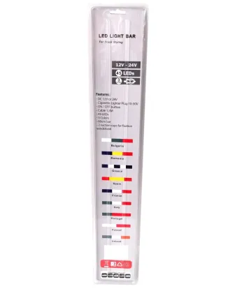 Светещ лед бар 60 cm 45 LED 12V - 24V зелено-бяло-оранжево IE Ireland флаг знаме Ирландия