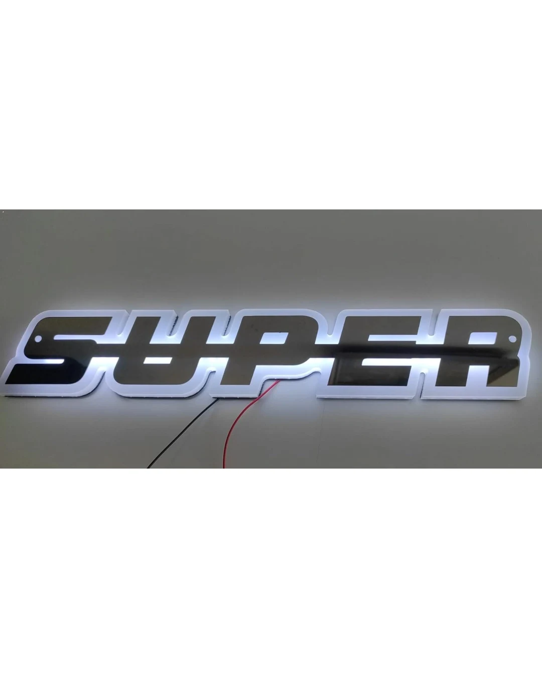 Светодиоден LED Надпис табела SUPER 24V бяла светлина 40 x 7cm