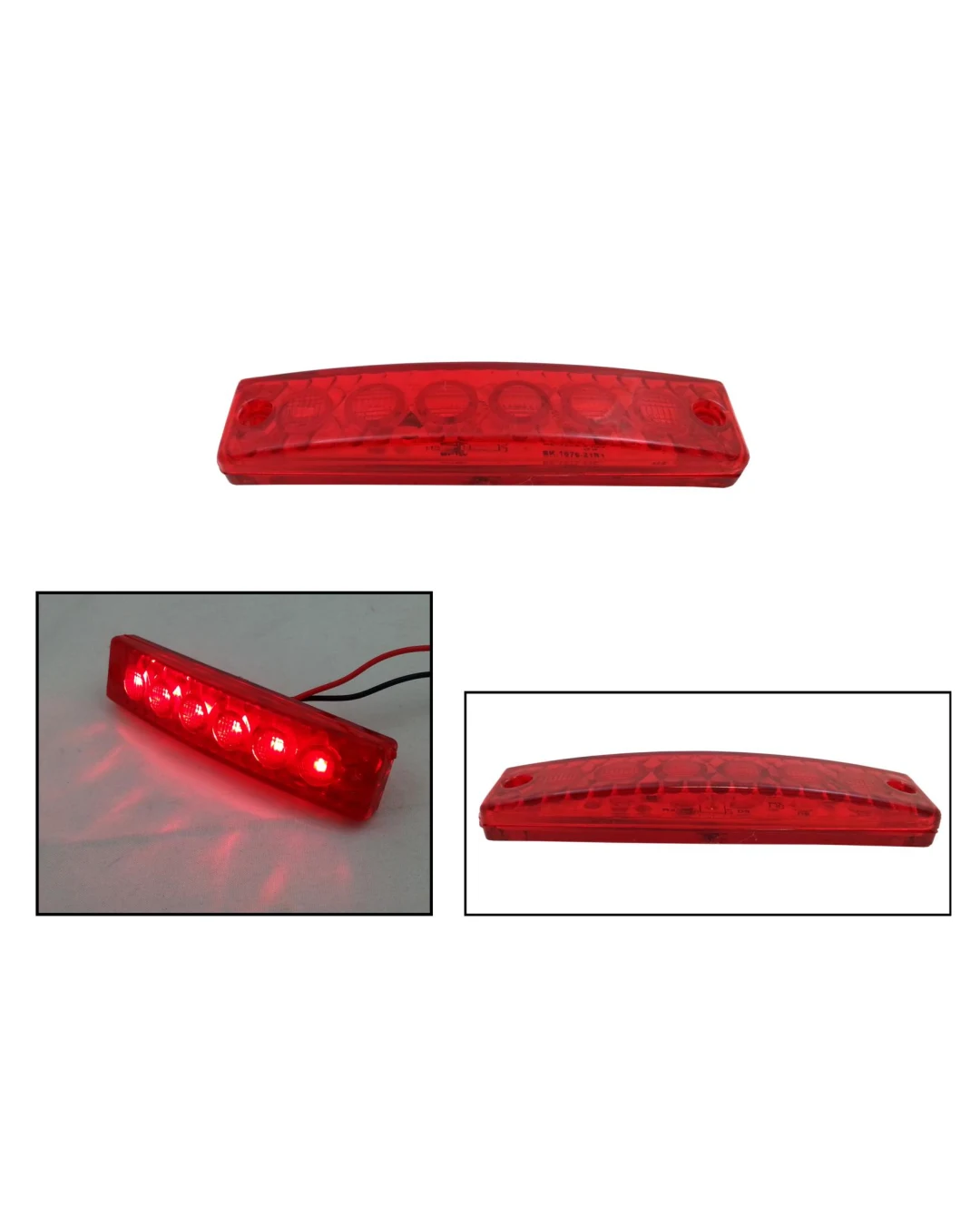 Светодиоден Маркер, габарит, токос, светлина със 6 LED ЛЕД за камион, бус, ван, ремарке, каравана, платформа 24V червени