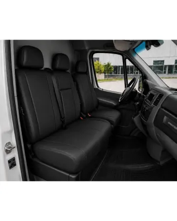 Тапицерия за Mercedes Sprinter W906 (2006-2018) - Комплект 2+1 Еко кожа Черна 8 части