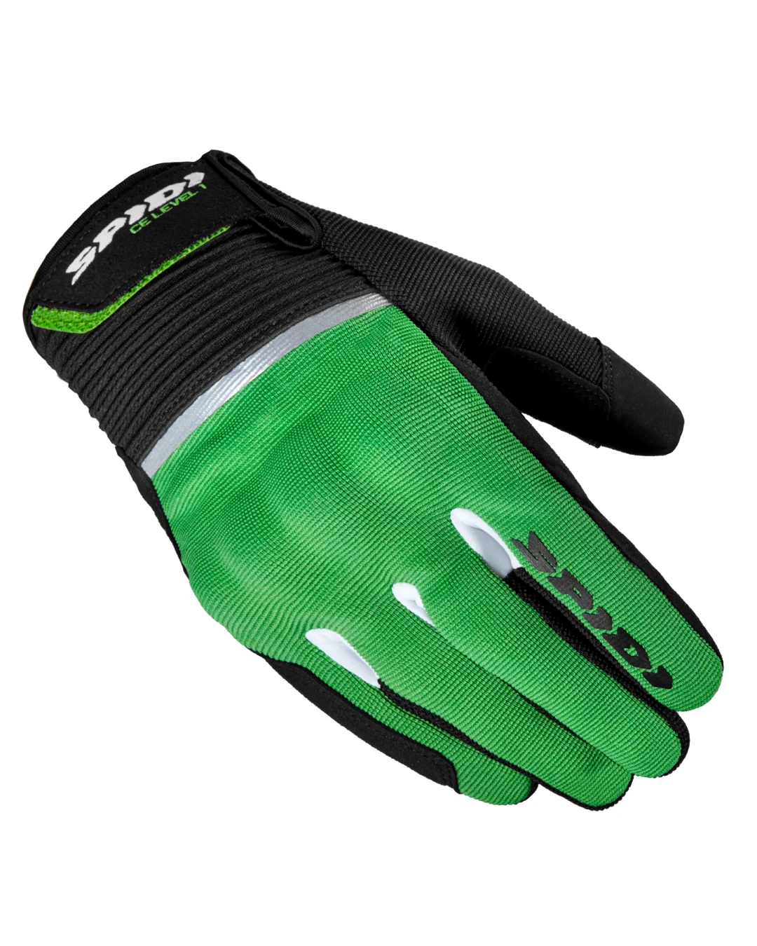 Текстилни мото ръкавици SPIDI FLASH CE BLACK/KAWA GREEN
