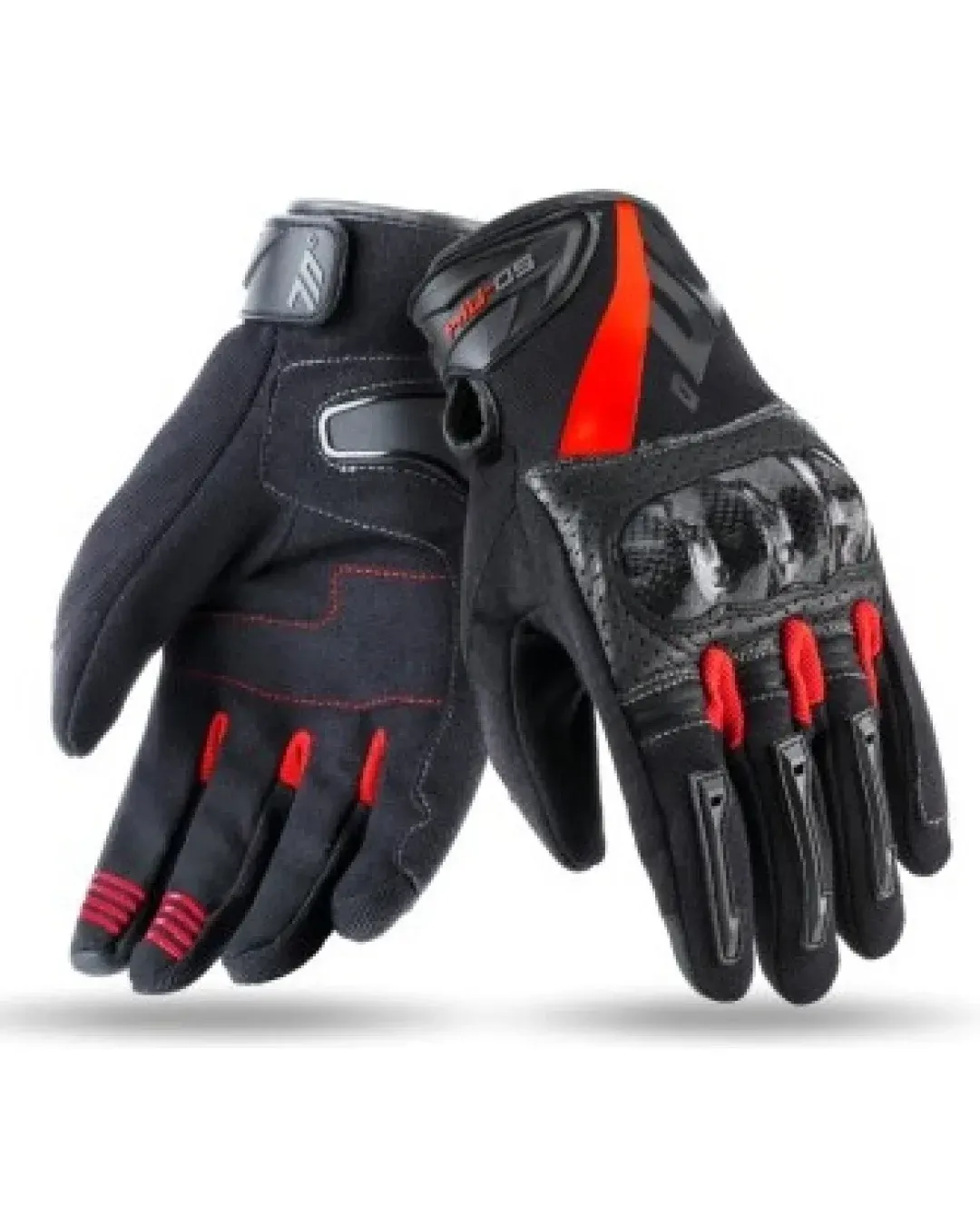 Текстилни ръкавици 70 DEGREES SUMMER NAKED BLACK/RED
