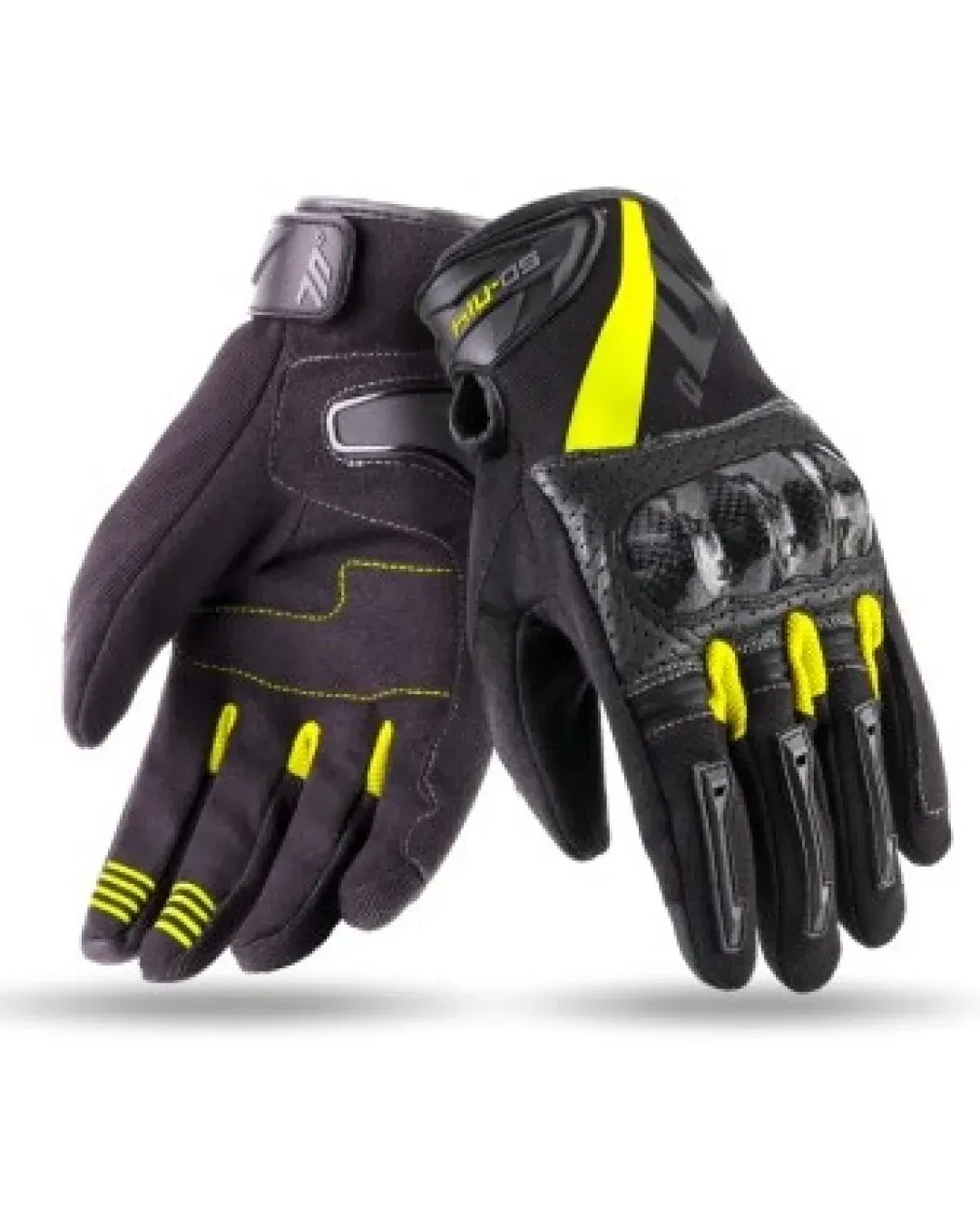 Текстилни ръкавици 70 DEGREES SUMMER NAKED BLACK/YELLOW FLUO