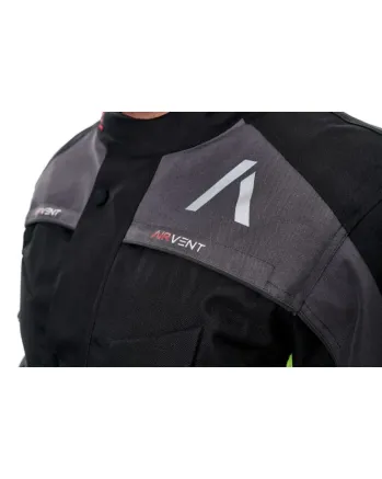 Текстилно мото яке ADRENALINE PYRAMID 2.0 BLACK/GREY/FLUO