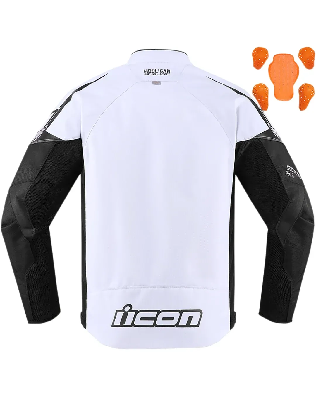 Текстилно мото яке ICON HOOLIGAN WHITE