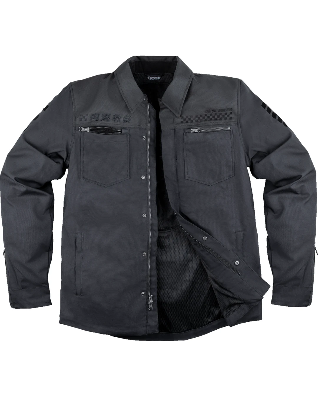 Текстилно мото яке ICON Upstate Canvas National BLACK