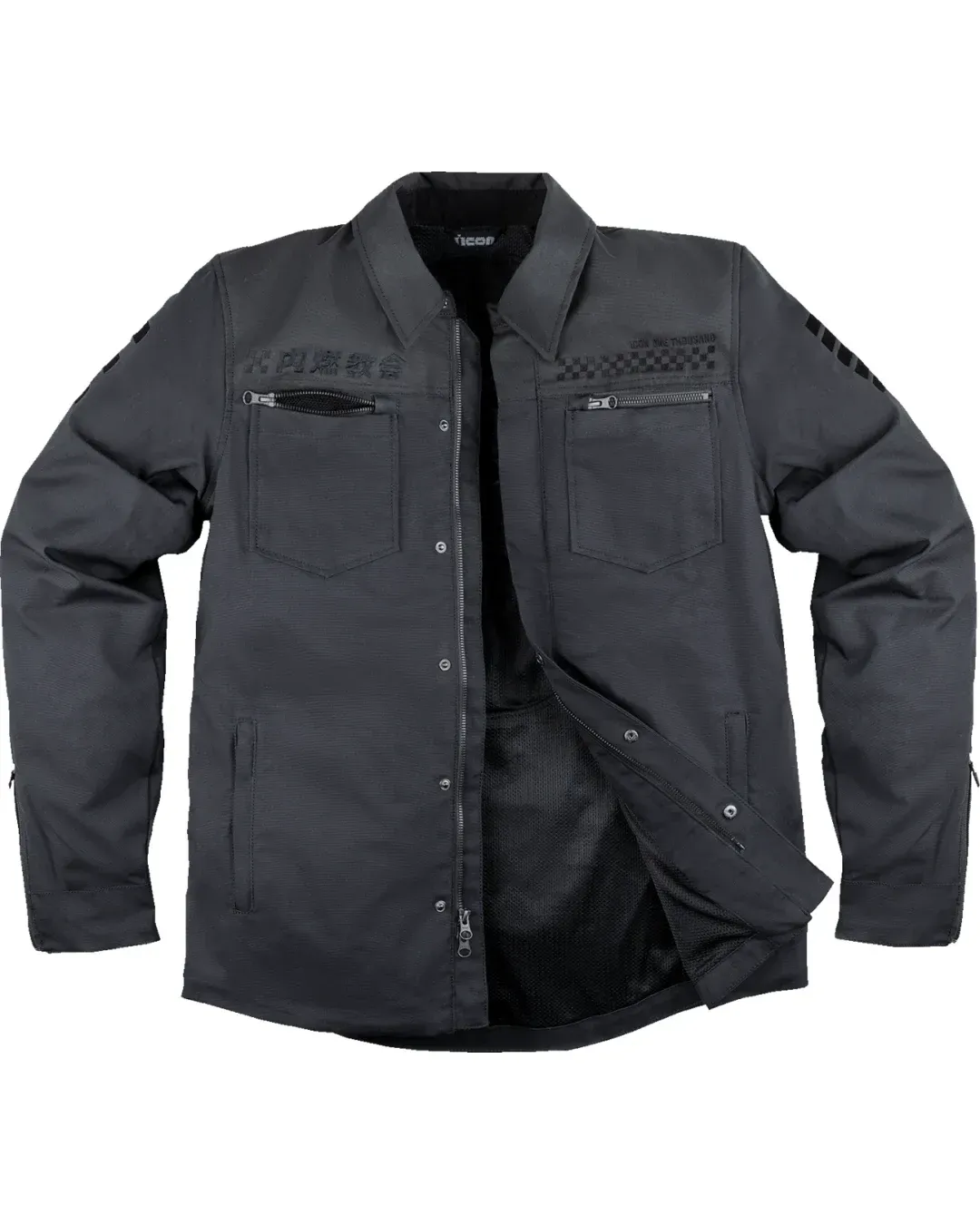 Текстилно мото яке ICON Upstate Canvas National BLACK