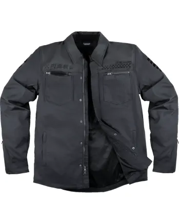 Текстилно мото яке ICON Upstate Canvas National BLACK
