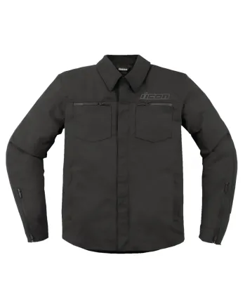 Текстилно мото яке ICON UPSTE CANVAS CE BLACK