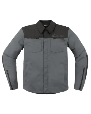 Текстилно мото яке ICON UPSTE CANVAS CE GREY