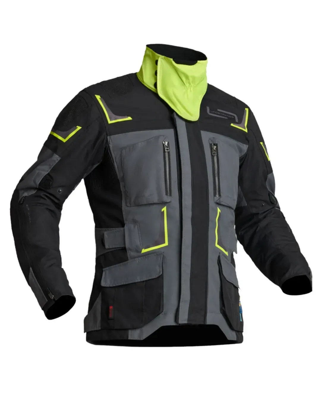 Текстилно мото яке Lindstrands Myrvik Grey/Black/Yellow