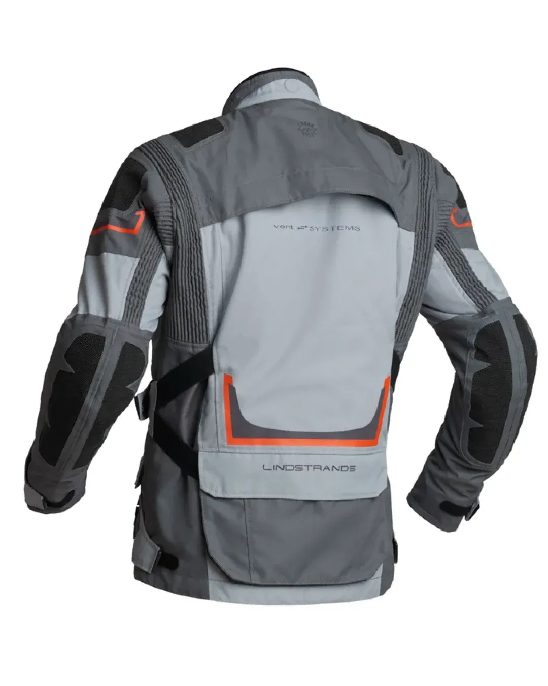 Текстилно мото яке Lindstrands Myrvik Light Grey/Black/Orange