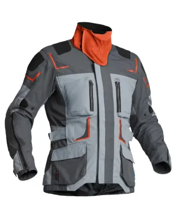 Текстилно мото яке Lindstrands Myrvik Light Grey/Black/Orange