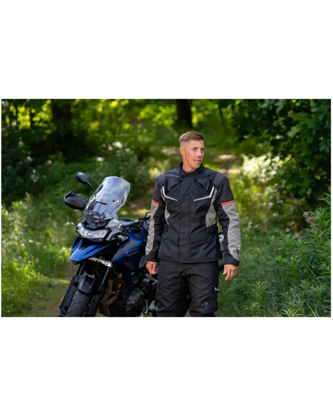 Текстилно мото яке Lindstrands Sylarna Black/Light Grey