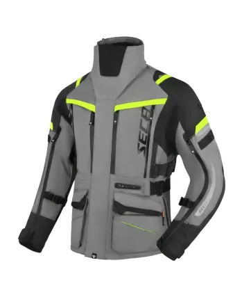Текстилно мото яке  SECA ARRAKIS III TITANIUM/NEON YELLOW